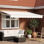 vidaXL Handbediende luifel met LEDs Wit 2,5 x 2 m, Verzenden, Nieuw