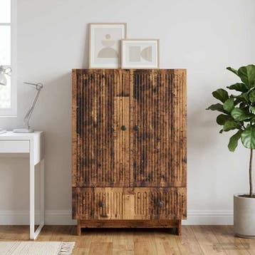 vidaXL Dressoir Oudhout 66 x 34,5 x 95 cm Geconstrueerd hout, Verzenden, Nieuw, Overige houtsoorten, Minder dan 50 cm