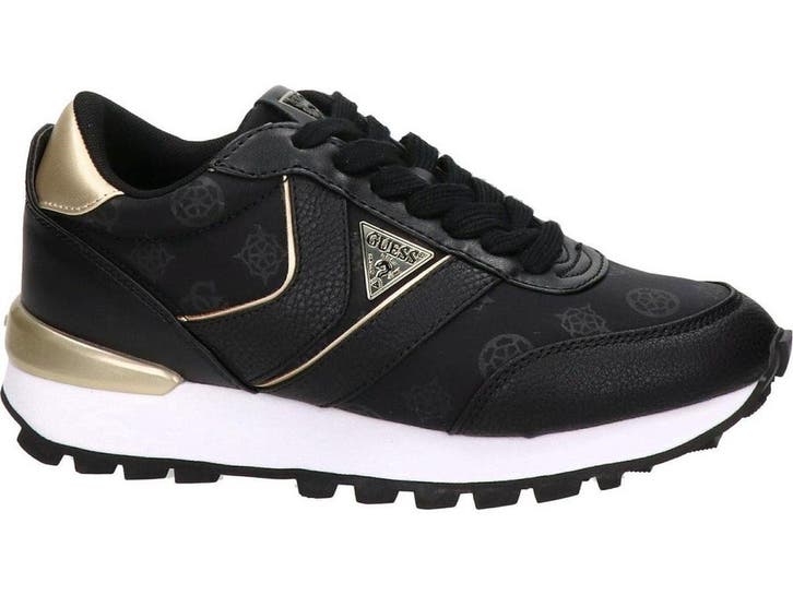 GUESS Samsin4 - Lage sneakers - Gouden details - Zwart, Kleding | Dames, Overige Dameskleding, Nieuw, Verzenden