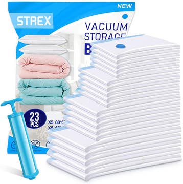 Strex Vacuumzakken - 23 Stuks / 4 Maten - Incl. Handpomp, Verzenden, Nieuw