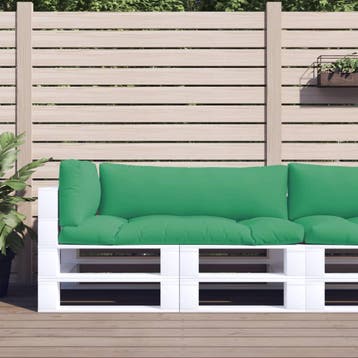 vidaXL Palletkussens 3 st stof groen, Huis en Inrichting, Woonaccessoires | Kussens, Verzenden, Nieuw, Groen