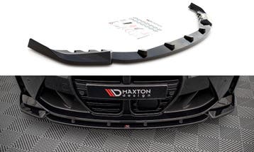 Voorspoiler V.3 BMW M4 G82 / M3 G80 / G81 Maxton Glans Zwart, Ophalen of Verzenden, Nieuw