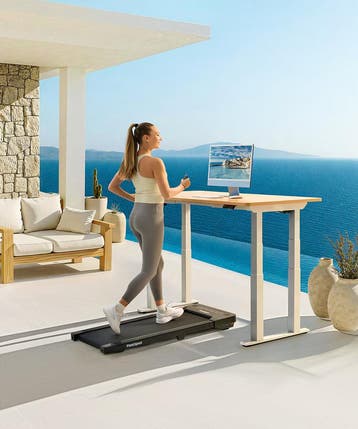 Loopband - Walking pad - Wandelband - 1-6km/u - Zwart - FLEX, Sport en Fitness, Verzenden, Zo goed als nieuw