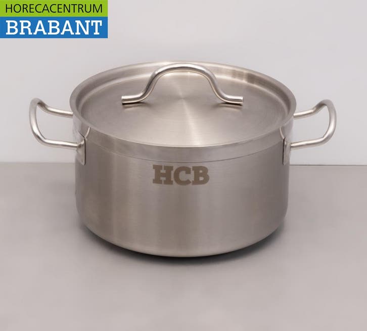 HCB RVS Soeppan Kookpan Pan Inductie 20 x 12 cm 4 liter, Zakelijke goederen, Horeca | Keukenapparatuur, Nieuw in verpakking, Ophalen of Verzenden