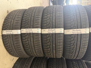 205-60-16 Hankook Winterbanden 5.5mm Incl Montage 205 60 16, Ophalen, Gebruikt, 16 inch, Band(en)