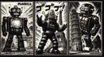 Æ (XX-XXI) - Japanese Tin Robots Triptych (X3) – Mixed Media