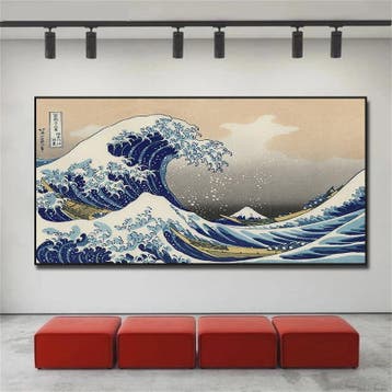 De Grote Golf van Kanagawa Ukiyo-e Canvas Schilderij - Japan, Verzenden, Nieuw