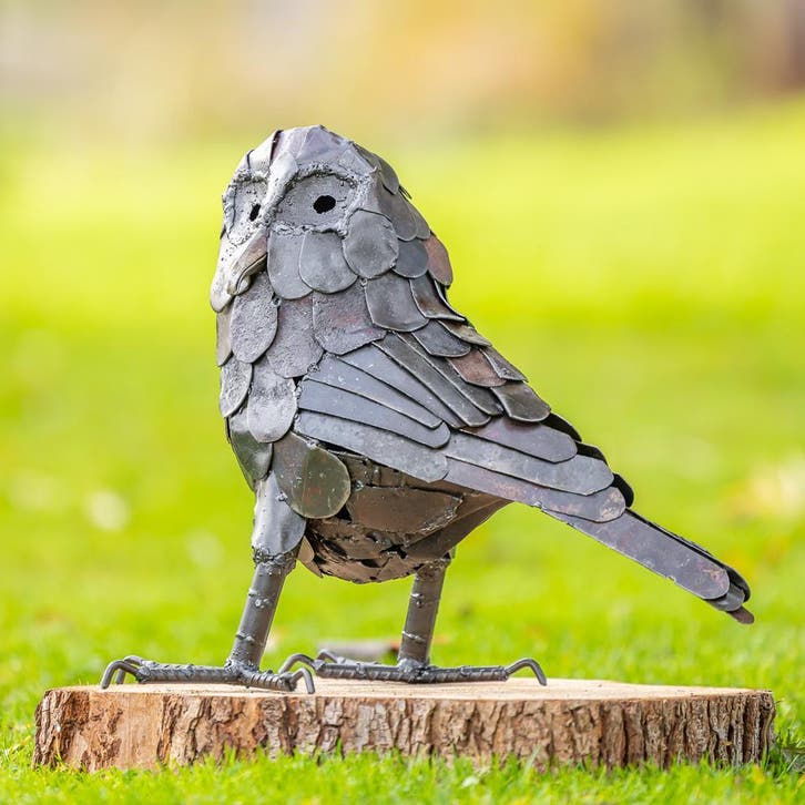 Beeld van metaal - Metalen uil, Tuin en Terras, Tuinbeelden, Nieuw, Metaal, Dierenbeeld, Ophalen of Verzenden