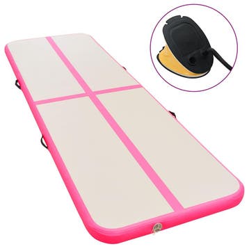 vidaXL Gymnastiekmat met pomp opblaasbaar 400x100x10 cm PVC, Sport en Fitness, Verzenden, Nieuw