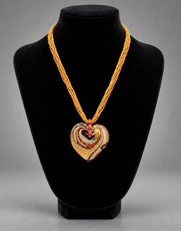 Murano-glas - Halsketting - ketting van 24K goudblad