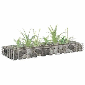vidaXL Gabion plantenbak verhoogd 90x30x10 cm gegalvaniseerd, Tuin en Terras, Minder dan 30 cm, Verzenden, Nieuw, Metaal