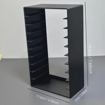 Zwarte Cassette Tape Opbergrek - 10 Vakken - Duurzaam Plasti, Huis en Inrichting, Verzenden, Nieuw