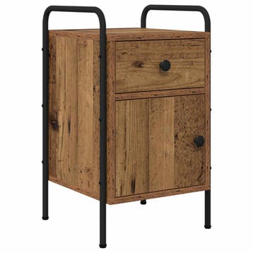 vidaXL Nachtkastje Oud hout 35 x 36,5 x 61 cm Bewerkt hout, Minder dan 45 cm, Verzenden, Nieuw, 55 tot 70 cm