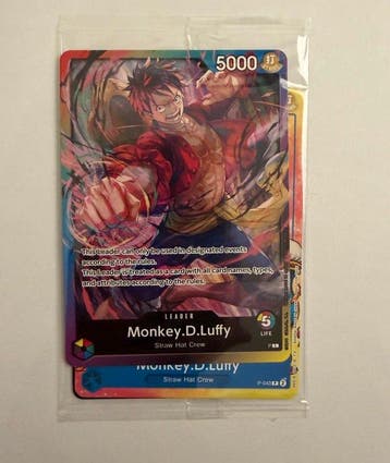 Bandai Verzegelde kaart - One Piece - Monkey D. Luffy P-043, Nieuw