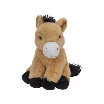 Nature Planet paard knuffel - pluche - 17 cm - lichtbruin, Verzenden, Nieuw