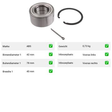 Wiellager Kia Pro Ceed 1.6 CVVT (ED) Van 2010-10 tot 2013-02, Verzenden, Nieuw, Kia