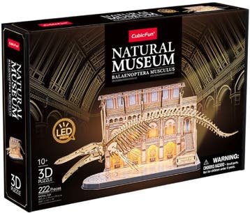 CubicFun 3D Puzzel - Natural Museum Blauwe Vinvis LED (222, Verzenden, Nieuw