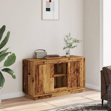 vidaXL Dressoir 102x35x60 cm bewerkt hout oud houtkleurig, Verzenden, Nieuw, Overige houtsoorten