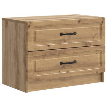 vidaXL Nachtkastje Artisanaal eiken 62 x 34,5 x 44,5 cm, Minder dan 45 cm, Verzenden, Nieuw, Minder dan 55 cm