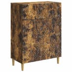 vidaXL Dressoir Gerookt eiken 66 x 34,5 x 90 cm Bewerkt hout, Verzenden, Nieuw, Overige houtsoorten, Minder dan 50 cm