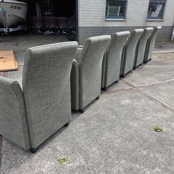 6x ZEER NETTE nieuw gestoffeerde FAUTEUIL'S merk FORA FORM (, Huis en Inrichting, Fauteuils, Ophalen of Verzenden, Nieuw