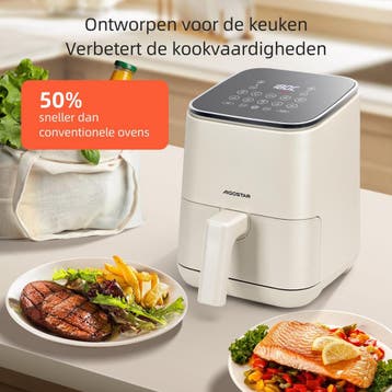 Airfryer - heteluchtfriteuse - 2L - 1200W - Zwart, Verzenden, Zo goed als nieuw