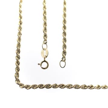 Gouden gedraaide schakelketting., Ophalen of Verzenden, Gebruikt, Goud, Goud