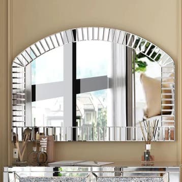 Gebogen Wandspiegel 100×70 cm met Afgeschuind Glas, Verzenden, Nieuw