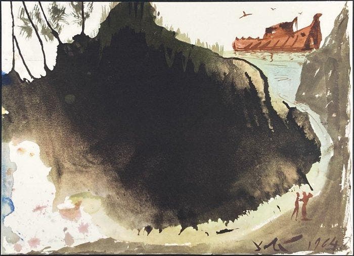 Salvador Dali (1904-1989) - Aquae Diluvii Super Terram, Antiek en Kunst, Antiek | Overige Antiek