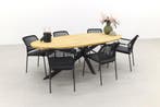 Taste Barista Antraciet/Prado Ellips 240x115 cm. ovale, Verzenden, Nieuw, Hout, Tuinset