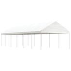 vidaXL Prieel met dak 13,38x4,08x3,22 m polyetheen wit, Verzenden, Nieuw
