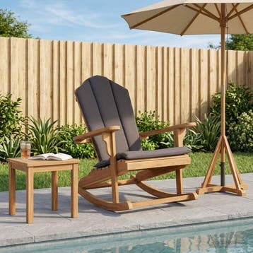 vidaXL Tuin Adirondack Schommelstoel Naturel Massief, Tuin en Terras, Tuinstoelen, Verzenden, Nieuw