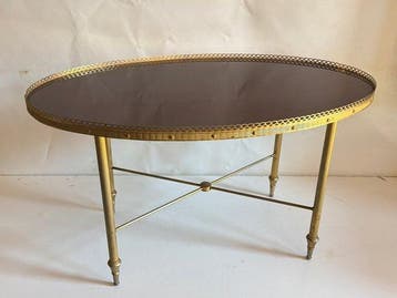 Tafel - Messing, Brons, Mahonie - Exclusieve salontafel, Antiek en Kunst