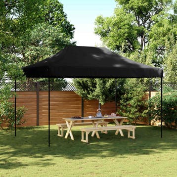 vidaXL Partytent 292 x 440 x 315 cm Zwart Oxford Stof, Tuin en Terras, Partytenten, Verzenden, Nieuw, Partytent