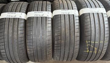 4x 235-45-18 Michelin Zomer 4x 5mm €60 Per Band 235 45 18, Auto-onderdelen, Banden en Velgen, Ophalen, 18 inch, Gebruikt, 235 mm
