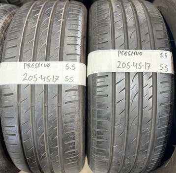 2x 205-45-17 Prestivo Zomer 2x 5.5mm €55 Per Band 205 45 17, Ophalen, Gebruikt, 17 inch, 205 mm