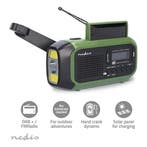 Nedis Noodradio DAB+ FM met Solar en Powerbank Groen/Zwart, Verzenden, Nieuw