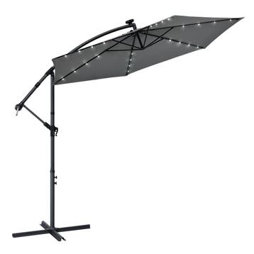 Parasol Brazil - 3,5 m - Incl. LED - Donkergrijs, Verzenden, Nieuw