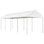 vidaXL Prieel met dak 8,92x2,28x2,69 m polyetheen wit, Tuin en Terras, Verzenden, Nieuw
