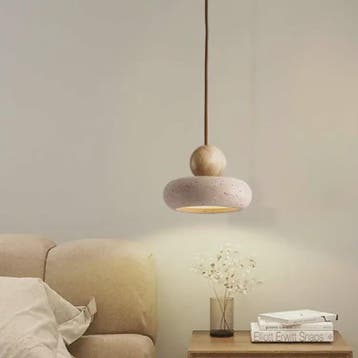 Vintage Hanglamp met Natuurlijke Gele Agaat Steen - Sfeervol, Verzenden, Nieuw