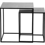 Bijzettafel - Livion Tashi - 2-delig - Vierkant -, Huis en Inrichting, Tafels | Eettafels, Ophalen of Verzenden, Nieuw, Metaal
