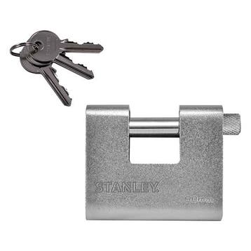 Hangslot | Stanley | 90 mm (Ø12mm, 3 sleutels), Verzenden, Nieuw