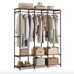 Open Kledingkast met Kledingrek - Vintage Design - Hout, Huis en Inrichting, Kasten | Kledingkasten, Overige houtsoorten, 100 tot 150 cm