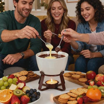 Fondue set met keramische pot (300ml) voor chocolade, kaas e, Verzenden, Nieuw