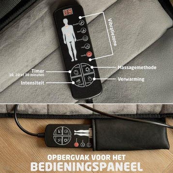 2dekans | BREND BR-2230 Elektrische Massagemat en Kussen –, Sport en Fitness, Ophalen of Verzenden, Zo goed als nieuw