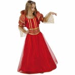 Verkleedjurk rood met gouden details voor kinderen - Konin.., Ophalen of Verzenden, Nieuw