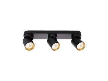 Veiling - 2x GU10 Opbouwspot Armatuur triple cilinder zand z, Nieuw