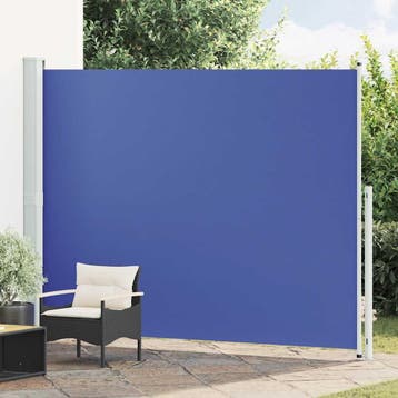 Zijscherm 220x300cm Blauw - Tweedekansje - OP=OP, Staal, 200 cm of meer, Ophalen of Verzenden, Zo goed als nieuw
