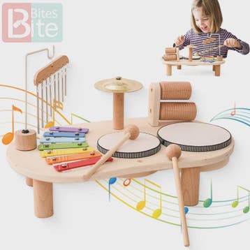 Houten Montessori Muziektafel voor Baby's & Kinderen - Xylof, Verzenden, Nieuw