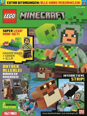 Lego Minecraft abonnement 9 nummers cadeau abonnement, Verzenden, Nieuw, Sport en Vrije tijd